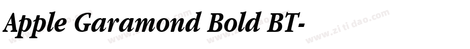 Apple Garamond Bold BT字体转换